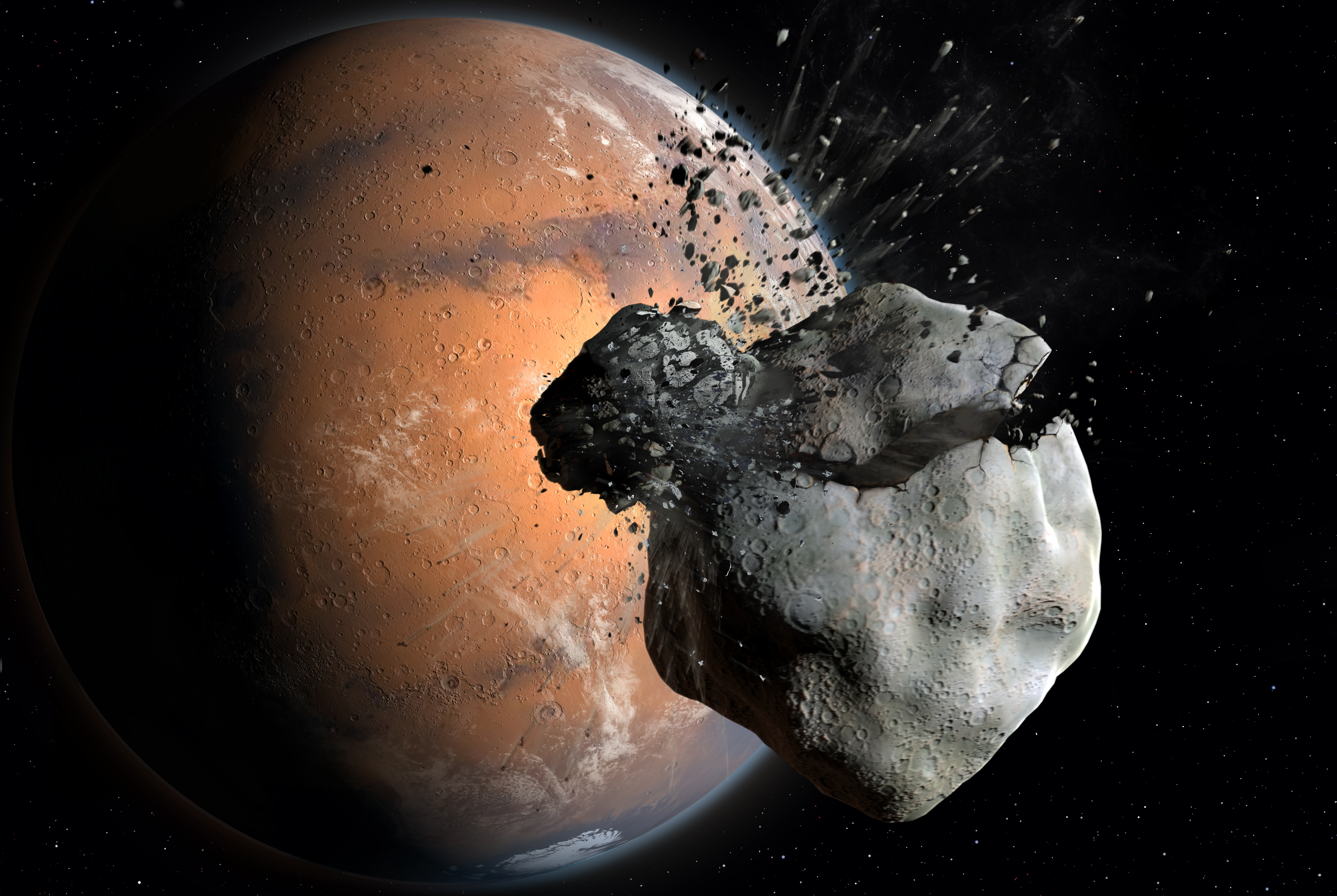 Artistic depiction of disrupted progenitor